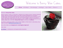 Tablet Screenshot of bonnyweecakes.co.uk
